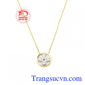 Dây chuyền nữ hoa vàng 10k Korea.