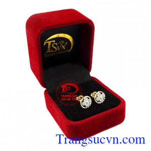 Hoa tai nữ hoa vàng 10k Korea