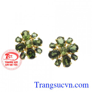 Với nét quý phái, sang trọng càng tôn lên nét đẹp quyến rũ của người phụ nữ. Hoa tai sapphir quý phái