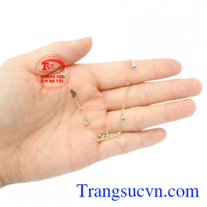 Lắc chân vàng 10k Korea xinh xắn.