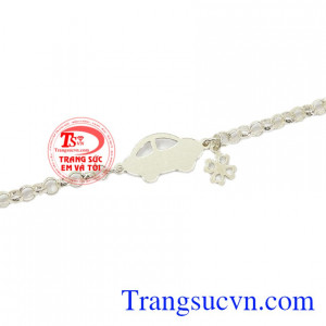 Lắc tay bạc cho bé khắc tên, giao hàng nhanh toàn quốc,Lắc tay bạc cho bé khắc tên