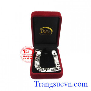 Lắc tay bạc phong cách chuẩn quý ông. Lắc tay bạc nam mạnh mẽ
