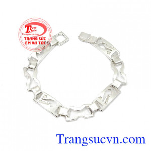 Lắc tay bạc nam thời trang