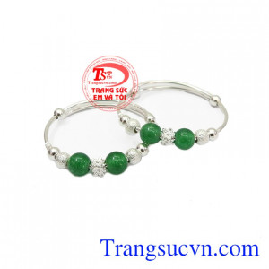 Sản phẩm thích hợp làm quà tặng cho các bé, làm quà tặng dịp sinh nhật,Lắc tay bạc trẻ em đáng yêu