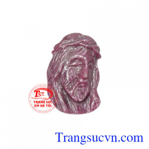 Mặt chúa Jesus ruby đẹp là sản phẩm được chế tác từ đá ruby thiên nhiên, chất lượng cao.