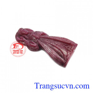 Mặt Chúa Jesus ruby thiên nhiên có thể được làm mặt dây bọc vàng. 
