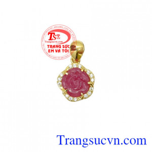 Mặt dây chuyền Ruby vàng 14k là sản phẩm được chế tác từ đá Ruby thiên nhiên kết hợp với vàng 14k,Mặt dây chuyền Ruby vàng 14k