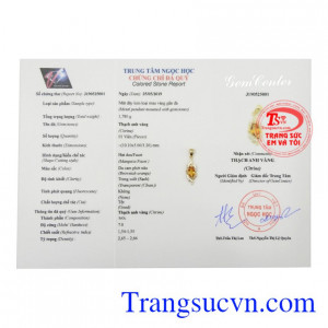 Mặt dây nữ thạch anh vàng đẹp