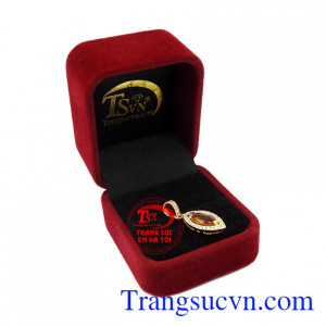 Mặt dây nữ thạch anh vàng