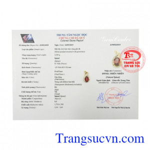 Mặt dây nữ vàng Spinel giao hàng trên toàn quốc.