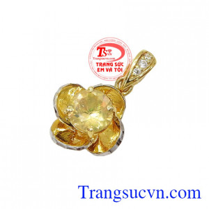 Mặt dây chuyền Opal bọc vàng quý phái tinh tế