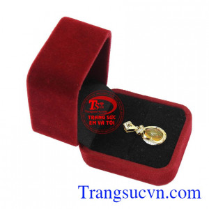 Mặt dây chuyền Opal bọc vàng quý phái tinh tế