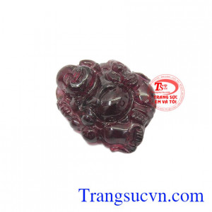 Mặt Di Lặc Tourmaline thiên nhiên có thể làm mặt dây bọc vàng.