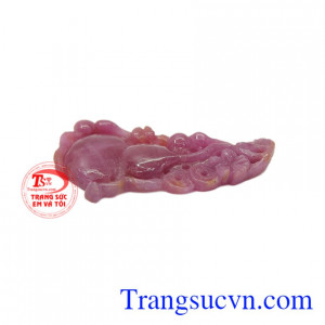 Mặt hồ lô ruby chất lượng thiên nhiên.