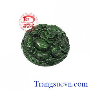 Mặt Jadeite di lặc bình an cẩm thạch được hấp thụ linh khí từ đất trời giúp cho tinh thần phấn chấn,Mặt Jadeite di lặc bình an