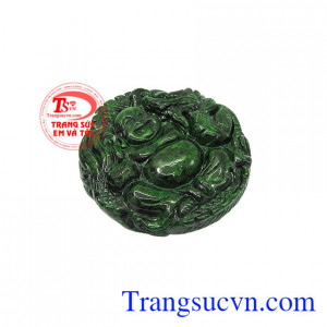 Mặt Jadeite di lặc bình an cẩm thạch tăng nguồn năng lượng trong cơ thể dồi dào, sống tích cực vui vẻ,Mặt Jadeite di lặc bình an