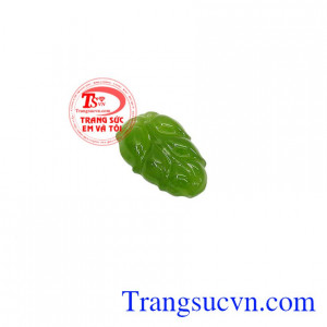 Mặt Nephrite chiếc lá may mắn có thể làm mặt dây chuyền hoặc làm mặt nhẫn,Mặt Nephrite chiếc lá may mắn