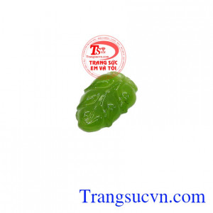 Mặt Nephrite chiếc lá may mắn đem lại may mắn, đại lợi cho gia chủ,Mặt Nephrite chiếc lá may mắn