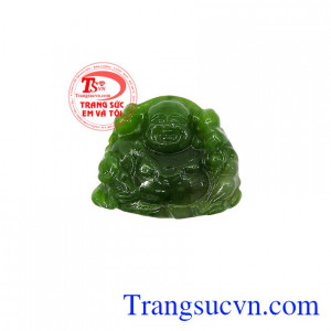 Mặt Nephrite phật di lặc an lành bền đẹp, chất lượng,Mặt Nephrite phật di lặc an lành