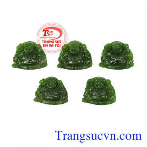 Mặt Nephrite phật di lặc an lành