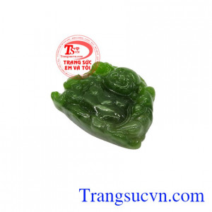 Mặt Nephrite phật di lặc an lành là biểu tượng cho bình an, hạnh phúc và vui vẻ,Mặt Nephrite phật di lặc an lành