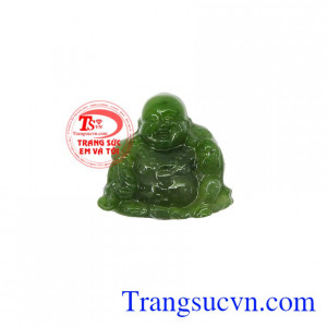 Mặt Nephrite phật di lặc đẹp là sản phẩm chế tác tinh xảo, chất lượng,Mặt Nephrite phật di lặc đẹp