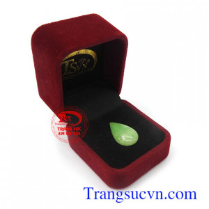 Mặt ngọc Jadeite lộc tài thiên nhiên màu sắc tươi sáng, chất lượng ngọc đảm bảo