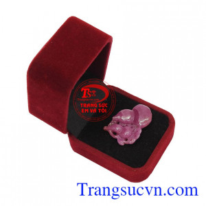 Mặt ngọc Ruby Hồ Lô Trường Thọ