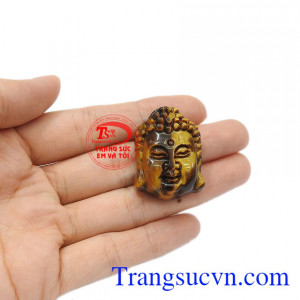 Sản phẩm có thể bọc vàng hoặc bạc để làm mặt dây. Mặt phật A di đà mắt hổ. 