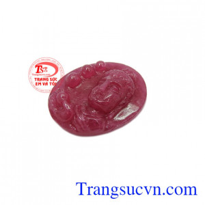 Mặt phật A Di Đà ruby thiên nhiên có giấy kiểm định uy tín