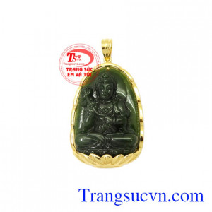 Mặt phật bản mệnh tuổi Ngọ Nephrite là sản phẩm được chế tác tinh xảo, chất lượng cao.