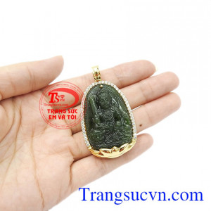 Sự kết hợp giúp sản phẩm đẹp mắt và bền đẹp hơn. Mặt phật nepherite tuổi mão