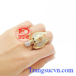 Sản phẩm bảo hành uy tín, giao hàng toàn quốc. Nhẫn nam đại bàng cao cấp.