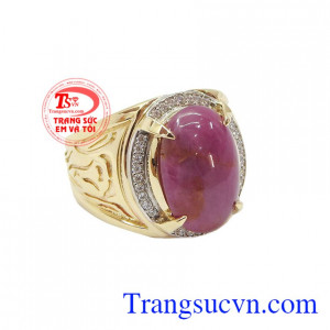 Nhẫn Nam Ruby vàng 10k