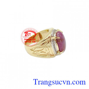 Nhẫn Nam Ruby vàng 10k, bảo hành 6 tháng, giao hàng nhanh trên toàn quốc. Nhẫn Nam Ruby vàng 10k