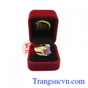 Nhẫn nam sapphire mệnh hỏa