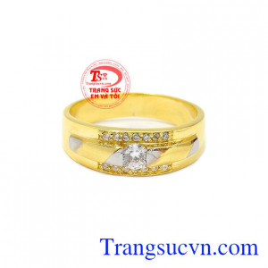 Nhẫn nam vàng 10k tinh tế đẹp mang lại vẻ lịch lãm, sang trọng cho người dùng.