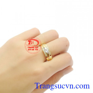 Nhẫn nam vàng 10k tinh tế đẹp bảo hành uy tín, giao hàng toàn quốc.