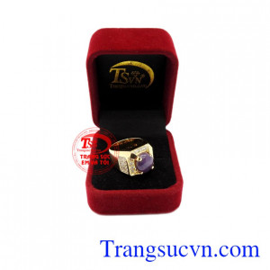 Nhẫn nam vàng Sapphire đẹp
