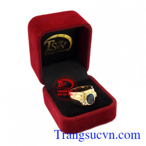 Nhẫn nam vàng Topaz sang trọng