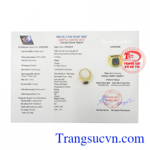 Nhẫn nam vàng Topaz thời thượng