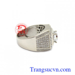 Nhẫn nam vàng trắng Hàn Quốc thời thượng bền đẹp, chất lượng, giao hàng nhanh trên toàn quốc