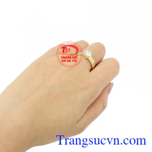 Nhẫn nữ vàng 10k duyên dáng chất lượng.