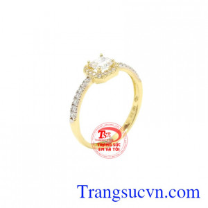 Nhẫn nữ Korea tinh tế 10k được nhập khẩu từ Hàn Quốc, được thiết kế tinh tế, hài hòa, tỉ mỉ. 