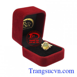 Nhẫn nữ vàng gắn đá Opal thiên nhiên dành cho phái đẹp, đeo hợp thời trang và quý phái