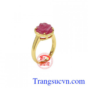 Nhẫn nữ Ruby vàng 14k dịu dàng là sản phẩm đẹp, chế tác tỉ mỉ được nhiều khách hàng ưa chuộng,Nhẫn nữ Ruby vàng 14k dịu dàng