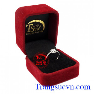 Nhẫn nữ vàng trắng tinh tế 10k