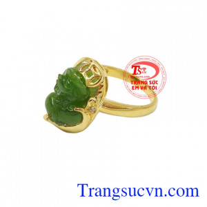 Nhẫn Tỳ Hưu Tài Lộc vàng 14k, bảo hành 12 tháng, giao hàng nhanh trên toàn quốc