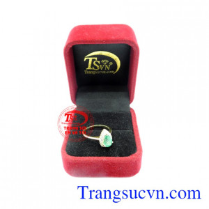 Nhẫn vàng Emerald thiên nhiên
