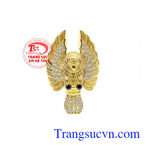 Nhẫn vàng nam đại bàng được chế tác tinh tế, tinh xảo tới từng đường nét,Nhẫn vàng nam đại bàng